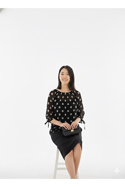 Cb Made In Italy Standart Beden İtalyan İpek Kumaş Bağlamalı Kol Detaylı Şık ...