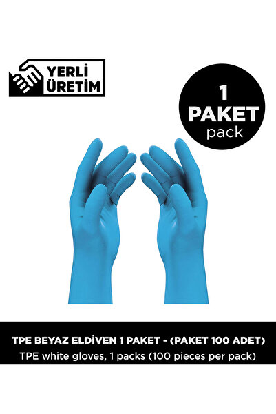 Sepet Doldur Tpe Blue Gloves 1 Pack - (Pack of 100 Pieces)