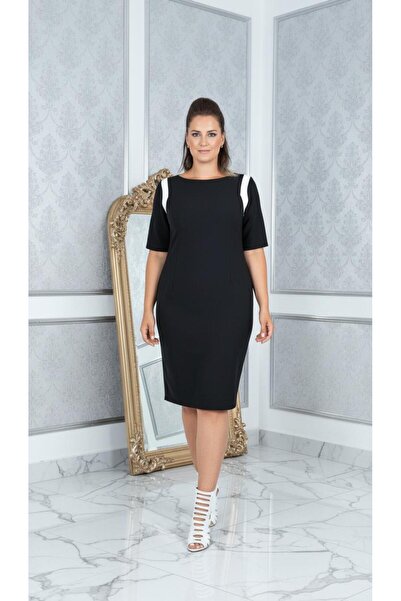 Nidya Moda Kadın Siyah Ay Kombin Abiye Elbise 4031S