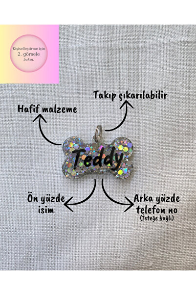 VenüsTakı Kemik Şeklinde Kedi/ Köpek- İsimliği/ Künyesi