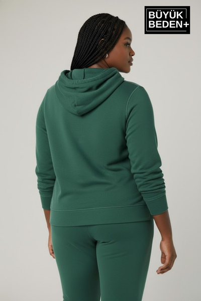 Superlife Γυναικείο φούτερ με κουκούλα Plus Size SPR24BSWK57