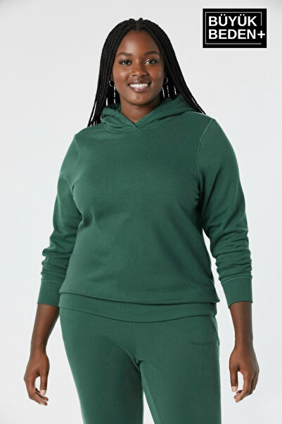 Superlife Γυναικείο φούτερ με κουκούλα Plus Size SPR24BSWK57