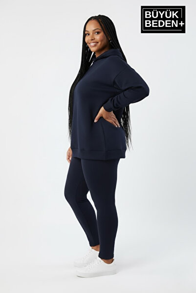 Superlife Women's Plus Size Hooded Slim Sweatshirt Spr24Bswk57