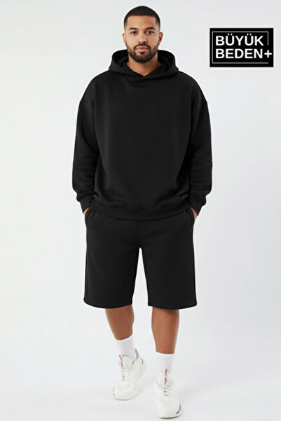 Superlife Ανδρικό φούτερ με κουκούλα μεγάλου μεγέθους SPR24BSW57