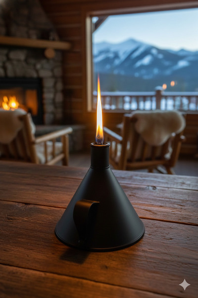 Tunca İdare Lambası Şinanay Nostaljik El Yapımı Eski Zamanlarda Kullanılan Kandil