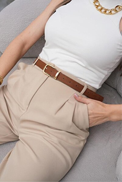 Mynoa Елегантний ремінь із замші, жіночий ремінь, ремінь для брюк, ремінь для...