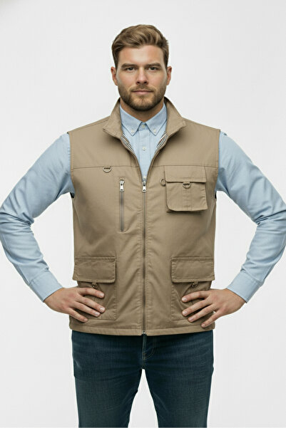 Lifeguard Βαμβακερό γιλέκο Safari Plus Size