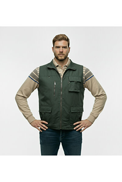 Lifeguard Βαμβακερό γιλέκο Safari Plus Size