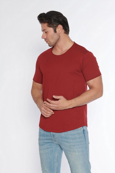 BlackHorn Men's Wide Neck 100% Cotton Loose T-Shirt