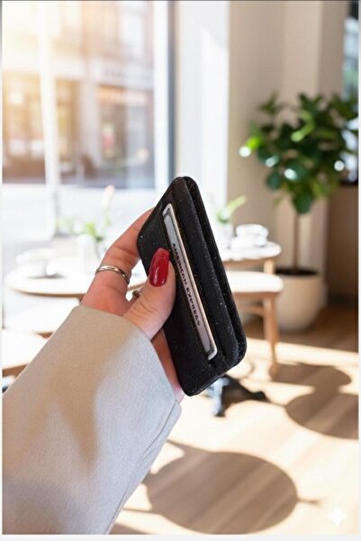 mirakuş Silvery Black Women's Card Holder