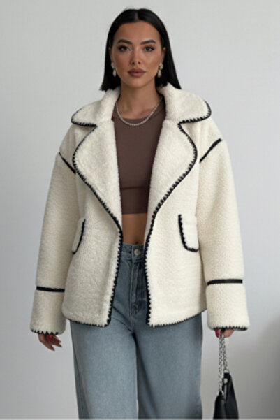 ALFUDO Moda Collection Valley Women's Double-Breasted Collar Teddy Coat