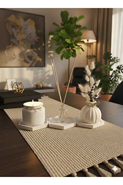 Neydin Home 4'lü Set - Fruit Fresh Kokulu Mum & Oda Kokusu, Vazo ve Sunum Alt...