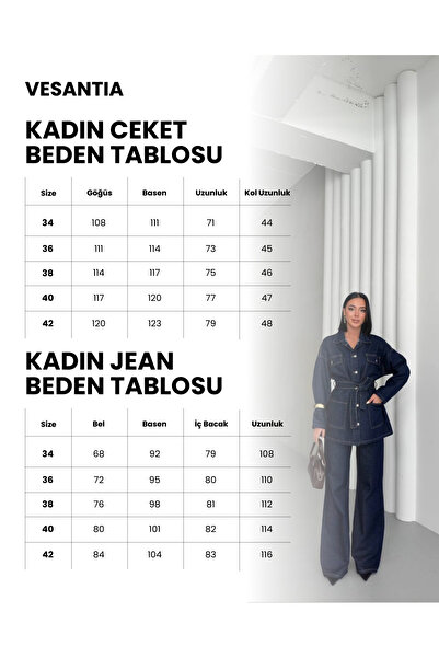 ParlaMira Női sötétkék, fűzős, nagyméretű farmer szett