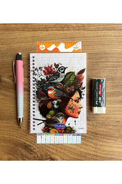 Faber Castell Faber Versatil Kalem Poly Matic 1333-0.7 mm Sunset (Günbatımı Sarısı)+Not Defteri+Silgi