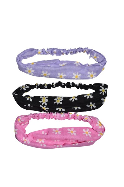 YELPAZE DÜNYASI Bandana 3-piece daisy set with beads