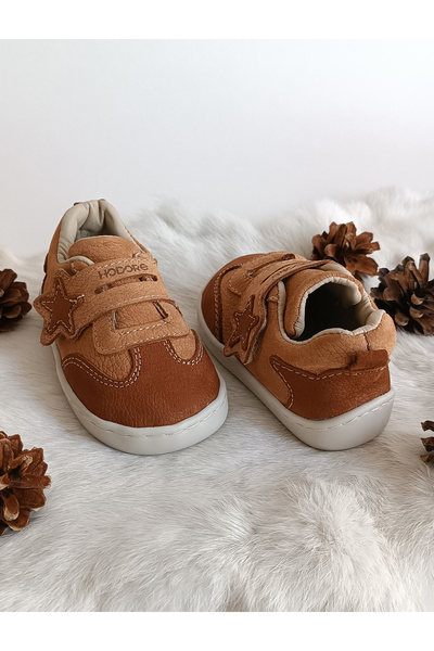 Hodore Starex Genuine Leather İlkadım Children's Sports Shoes Tan