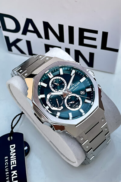 Daniel Klein Men's Luxury Steel Wristwatch - Active with All Functions, Bracelet Gift