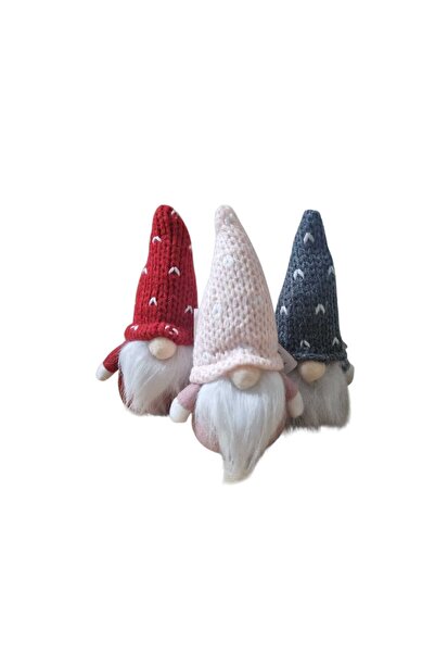 OEM Set of 3 decorative figurines Santa Claus Gnome 17 cm