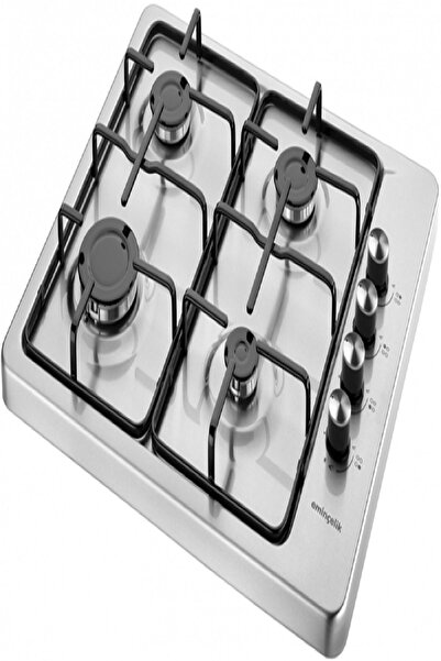 Eminçelik Ec-sü 3140 X60 Set Üstü (TEZGAH ÜSTÜ) Paslanmaz Inox Ocak 4 Gözü Ga...