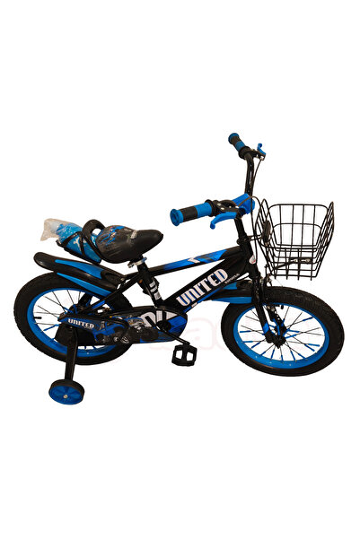 United دراجة كوبرا ولادي مقاس 20 مع سناده وسلة لون أسود وأزرق لعمر من 10 سنوا...
