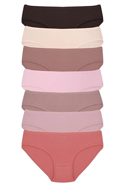Dominant سراويل داخلية نسائية قطنية متعددة الألوان قابلة للتمدد، 7 قطع