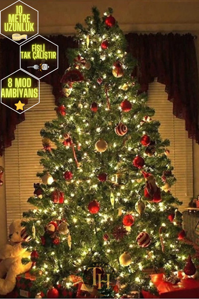 Toptanhane 10 Metre 100 Ledli Fişli Led Işık Günışığı Dekor Lambası Yılbaşı A...