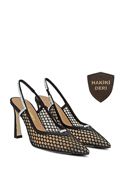 Vario Hakiki Deri İnce Topuklu Kadın Ayakkabı 2507