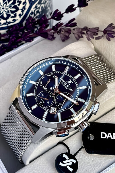 Daniel Klein Original All Functions Active Men's Steel Watch with Bracelet Gift