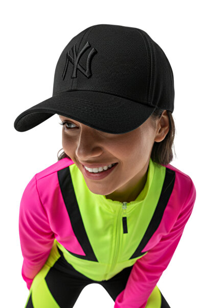 QUATEX Ny New York Вишита шапка – Чорна 100% бавовна габардин, унісекс модель