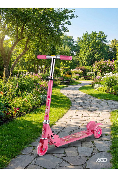 AGD Cool Baby 3-Wheel Folding Kick Scooter Pink 70x55x25cm