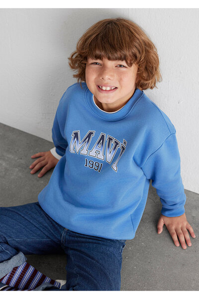 Mavi Φούτερ με λογότυπο Crew Neck 6S10163-70724