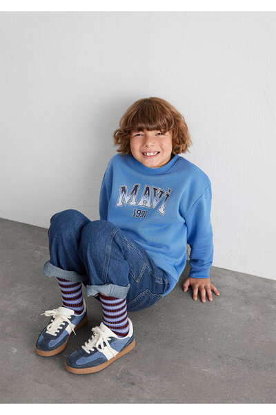 Mavi Φούτερ με λογότυπο Crew Neck 6S10163-70724