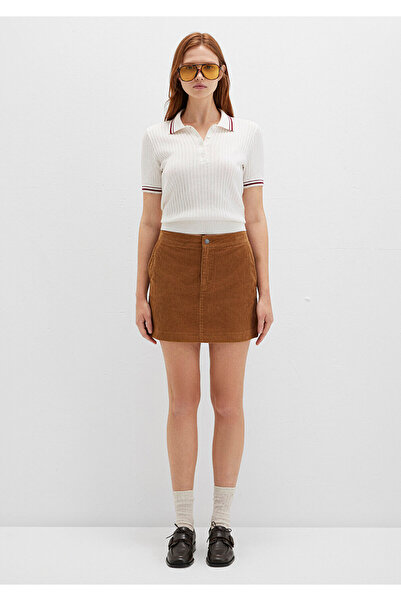 Mavi Brown Velvet Skirt 1310831-91393