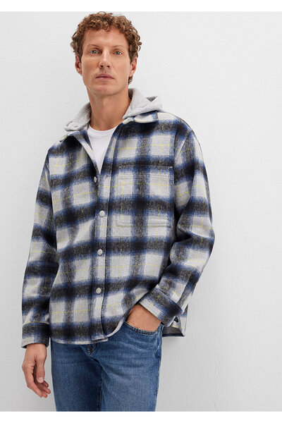 Mavi Wool Blend Checkered Shirt Loose Fit / Relaxed Fit 0211786-91301