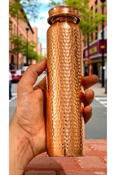 gulflower nude 100% Copper Water Bottle Handmade Copper Flask Copper Thermos