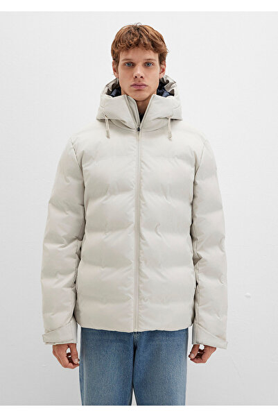 Mavi Water Repellent K Hooded Ecru Inflatable Jacket 0110313-70144