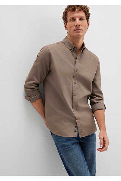 Mavi M Logo Embroidered Brown Shirt Slim Fit / Slim Fit 0211192-83866