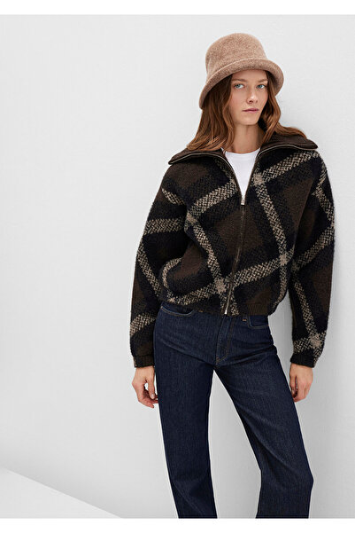 Mavi Baklava Patterned Brown Cardigan Loose Fit / Relaxed Fit 1710794-87537