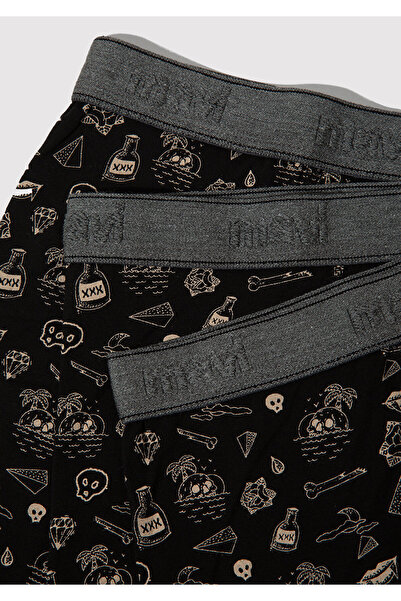 Mavi 3er-Pack bedruckte schwarze Boxershorts 0912232-900