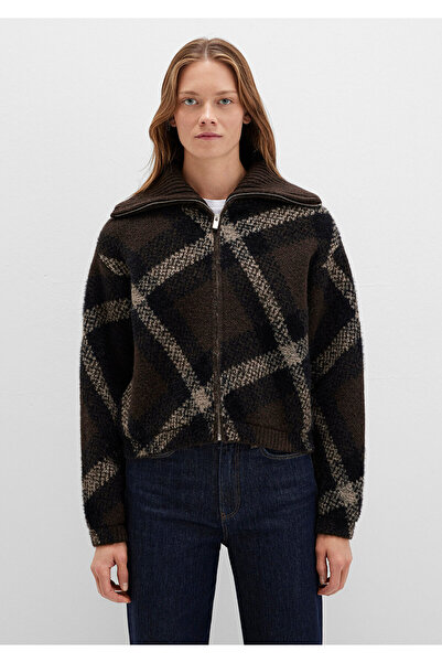 Mavi Baklava Patterned Brown Cardigan Loose Fit / Relaxed Fit 1710794-87537