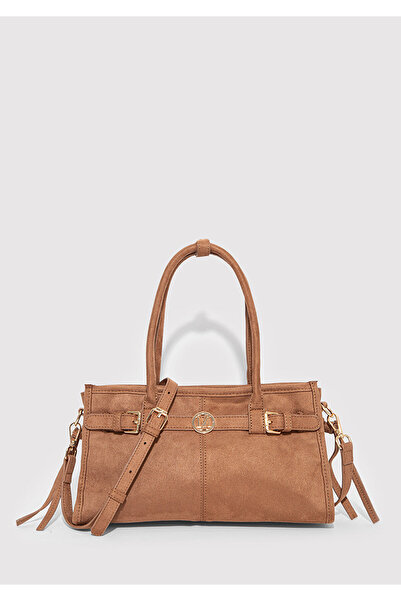Mavi Faux Suede Brown Shoulder Bag 1913474-71179