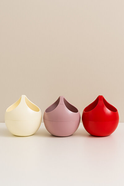 Qlüx مجموعة منظم أقلام المكياج البلاستيكية المكونة من 3 قطع