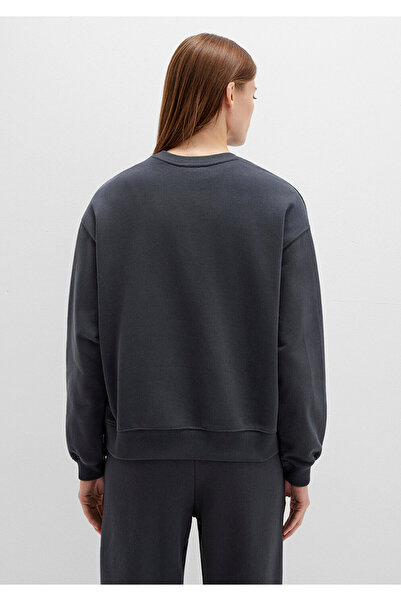 Mavi Logo-gesticktes antrazitfarbenes Sweatshirt 1S10148-70087