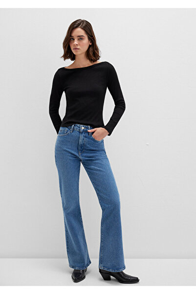 Mavi Μαύρο μπλουζάκι με μακριά μανίκια Slim Fit / Slim Fit 1613622-900