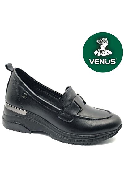 Venüs Activossa Genuine Leather Orthopedic Women's Casual Shoes Black
