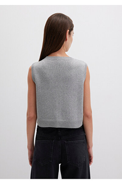 Mavi Graue Strickweste Crop / Kurzer Schnitt 1710783-83096