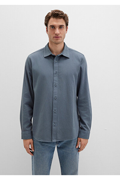 Mavi Linen Blend Gray Shirt Regular Fit / Regular Cut 0211641-80889