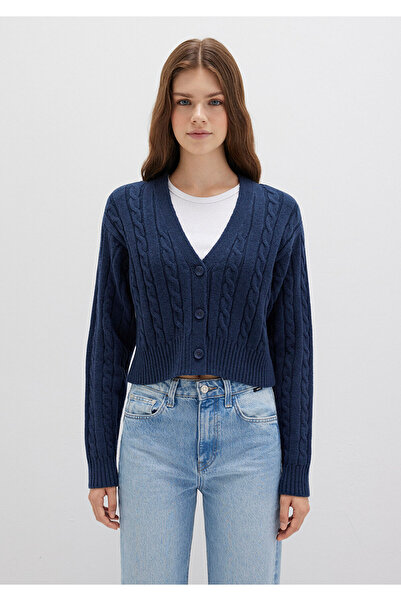 Mavi Buttoned Navy Blue Cardigan Regular Fit 1710576-70488