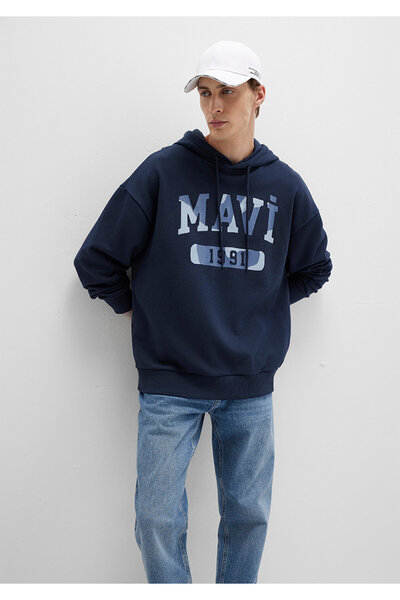 Mavi Bedrucktes marineblaues Sweatshirt 0S10301-70490