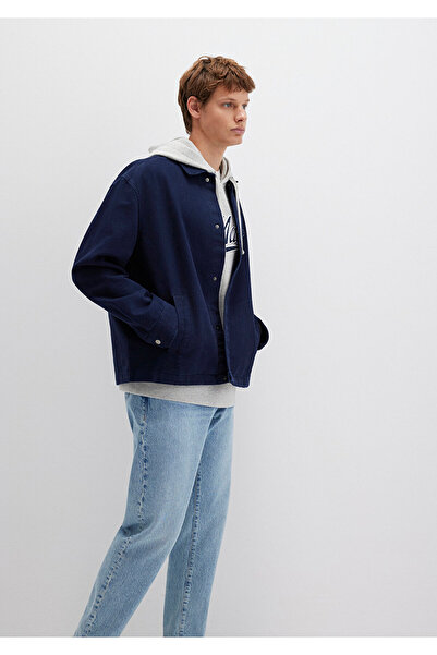 Mavi Lacivert İnce Ceket Oversize / Geniş Kesim 0211687-86415
